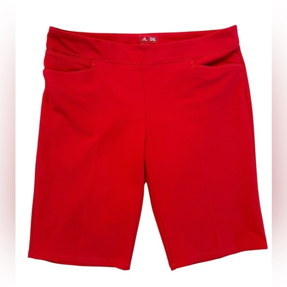 Adidas Women's L Pull On Stretch Bermuda Golf Shorts Salmon - Picture 1 of 17